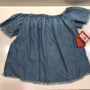 Blue off the shoulder top